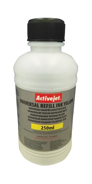 Activejet Tusz URB-250Y (250 ml; żółty; Supreme) uniwersalny zamiennik do drukarek HP, Canon, Epson, Brother