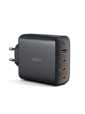 AUKEY Wall charger PA-B7S Omnia II GaN 3xUSB-C 1xUSB-A PD 3.0 PPS 100W adapter wtyczek zasilających Typ A