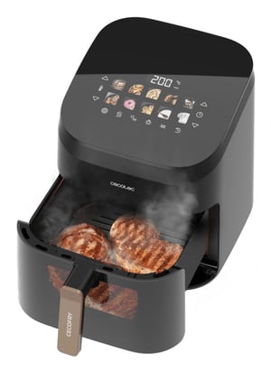 Cecotec Cecofry&Grill Smokin' 6500 Pojedyńczy 6,5 l Autonomiczny 2200 W Frytkownica na gorące powietrze Czarny, Brązowy