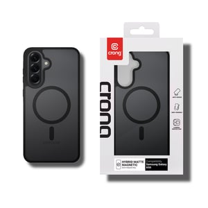 Crong Hybrid Matte Magnetic - Etui MagSafe Samsung Galaxy A56 (czarny)