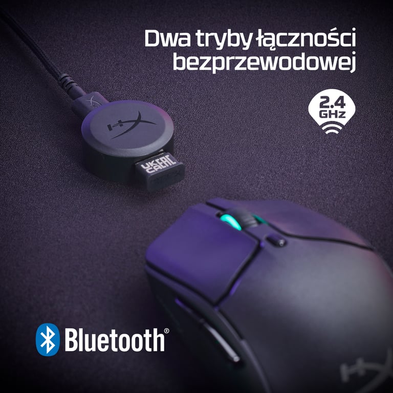 HyperX Pulsefire Haste 2 — bezprzewodowa mysz dla graczy (biała)