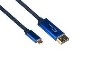 Alcasa 4812-CSF020B adapter kablowy 2 m USB Type-C DisplayPort Niebieski