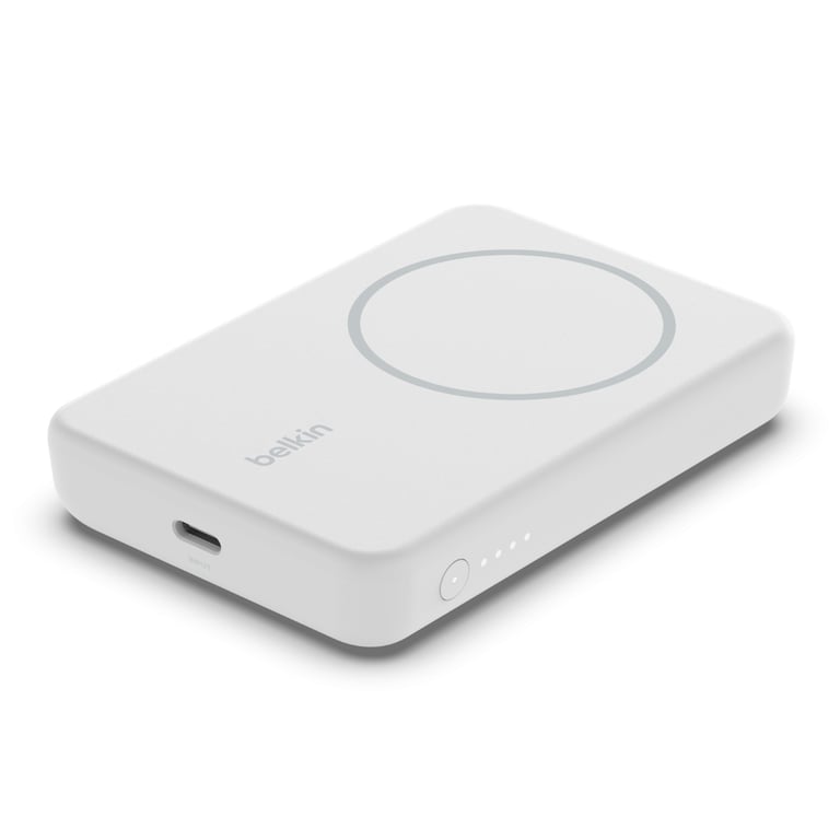 фото Зовнішній акумулятор (павербанк) Belkin Magnetic Wireless 5000mAh White (BPD004BTWT)