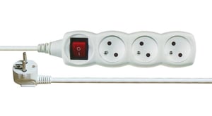 Emos 1902130500 strömfördelare (PDU) med 3 nätuttag, vit