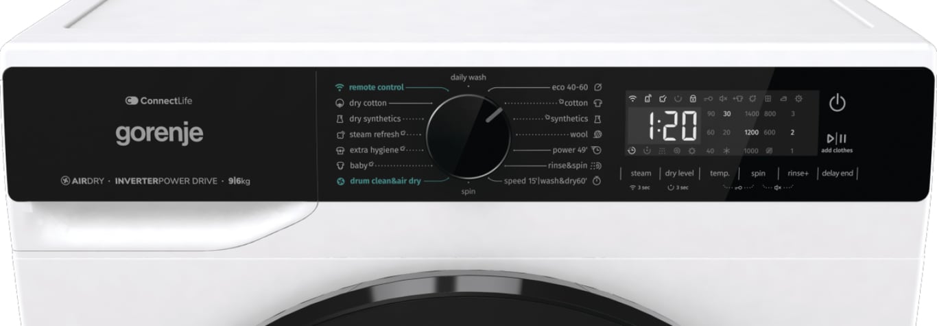 Gorenje G600 WD2PA964ADW pralko-suszarka Wolnostojący Od przodu Biały
