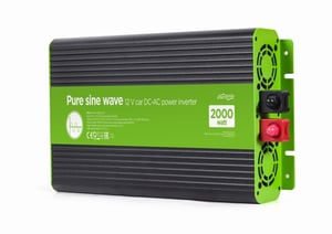 EnerGenie EG-PWC-PS2000-01 strömadapter/växelriktare Automatisk 2000 W Svart, Grön