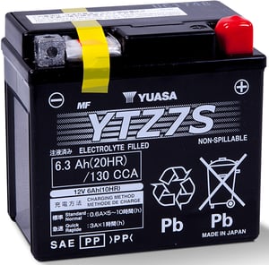 Yuasa YTZ7S Blei-Säure-Autobatterie (VRLA) 6,3 Ah, 12 V, 130 A, Motorrad