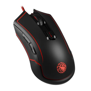 Lexip HBO Game of Thrones - Targaryen Gaming Mouse, Ambidextrous, RF Wireless + USB Type-C, Optical, 4800 DPI