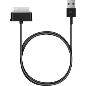 Techly 1.2m USB - Samsung 30-pin Phone Cable, Black, 1.2 m, USB-A to Samsung 30-pin