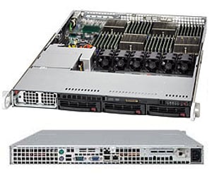 Supermicro AS-1042G-TF Barebone-Server für Rack-Montage (1U), schwarz