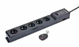 Gembird EG-SP5-TNCU6B-RM Überspannungsschutz Schwarz 5 x Netzsteckdose 220–250 V 1,8 m