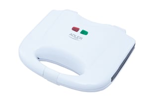 Adler AD 311 våffeljärn för 2 våfflor, 700 W, svart, vit