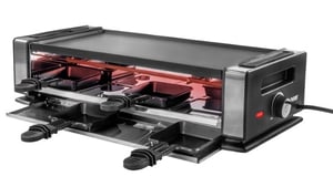 Unold 48730 raclettegrill för 8 personer, 1200 W, svart, rostfritt stål
