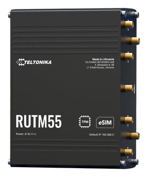 Teltonika 5G industrial router with RS232/485 router bezprzewodowy Gigabit Ethernet Dual-band (2.4 GHz/5 GHz) Czarny