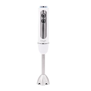 Adler AD 4625w 1500 W Immersion Blender, Silver, White