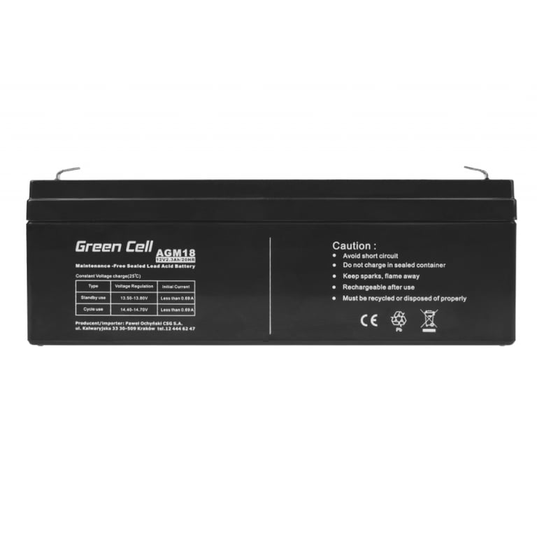 Green Cell AGM18 akumulator 12 V 2,3 Ah