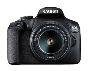 Canon EOS 2000D BK 18-55 IS II EU26 DSLR Kit with 24.1 MP CMOS Sensor 6000 x 4000 px Black