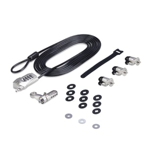 StarTech 3M4-DESK-LOCKING-KIT Cable Lock, Black, Silver, 3 m