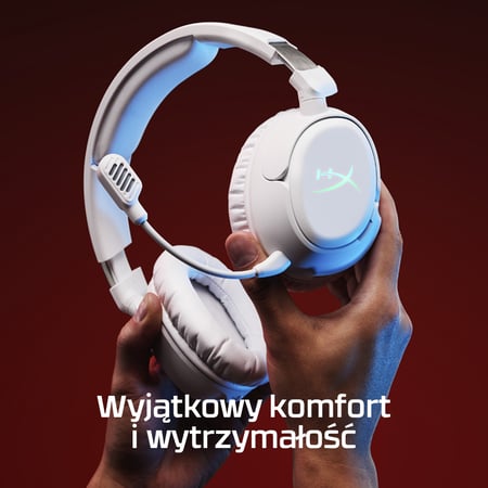 HyperX Cloud Flight 2 – bezprzewodowy zestaw słuchawkowy dla graczy (biały)