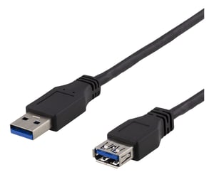 Deltaco USB3-242 kabel USB USB 3.2 Gen 2 (3.1 Gen 2) 2 m USB A 5 Gbit/s Czarny