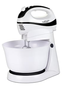 Adler AD 4206 Mixer, 300 W Stand Mixer, Black, White