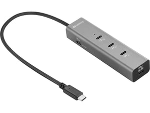 Sandberg 136-78 stacja dokująca Przewodowa USB 3.2 Gen 2 (3.1 Gen 2) Type-C Szary