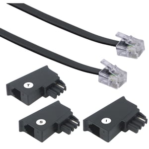 Schwaiger 10m RJ-11 - RJ-11 Czarny