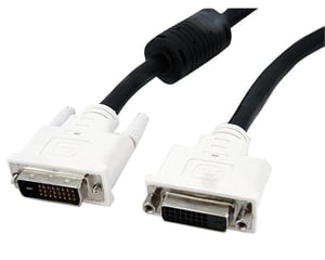 StarTech DVIDDMF2M DVI-kabel 2 m DVI-D Svart, Vit