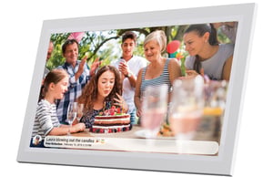 Denver PFF-1503 Digital Photo Frame, White, 39.6 cm (15.6"), Touchscreen, Wi-Fi