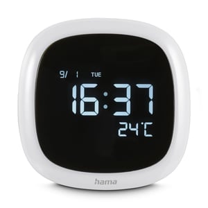 Hama Bora Bora Digital Alarm Clock, White