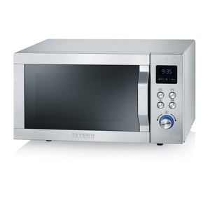 Severin MW 7753 mikrovågsugn Bänkskiva Mikrovågsugn med grill 25 l 900 W Silver, Rostfritt stål