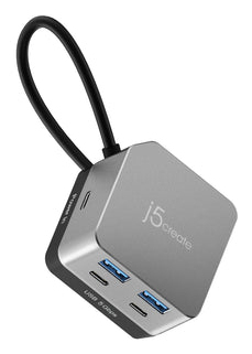 j5create Hub USB-C® HDMI™ 4K144 z elastycznymi portami - Cube Plus 6 w 1