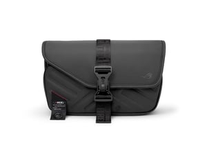ASUS BC3004 ROG SLASH SLING BAG 4.0 Messenger-Tasche, gewachstes Leder (Pull-Up), Polyester, schwarz