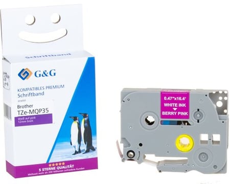 G&G 16824 taśmy do etykietowania Biały na różowym TZe