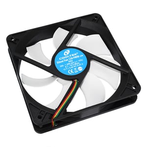 Cooltek Silent Fan 120 PWM Obudowa komputera Wentylator 12 cm Czarny, Biały