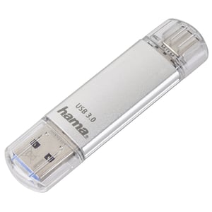 Hama C-Laeta 128 GB USB Flash Drive USB Type-A / USB Type-C 3.2 Gen 1 (3.1 Gen 1) Silver
