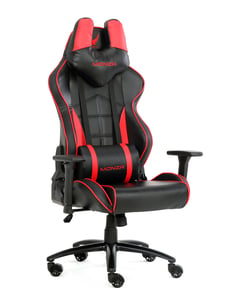 Varr Monza Gamingfåtölj Vadderad klädd sits Svart, Röd