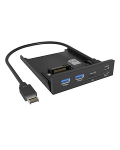 ICY BOX IB-HUB1419-i3 8.89 cm (3.5") Black