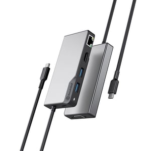 ALOGIC UCFUPRGVV2-SGR USB 3.2 Gen 1 (3.1 Gen 1) Type-C-dockningsstation Svart, Grå