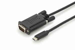 ASSMANN Electronic AK-300331-020-S adapter kablowy 2 m USB Type-C VGA (D-Sub) Czarny