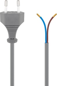 Goobay 51346 Power Cord, Gray, 1.5 m, CEE7/16
