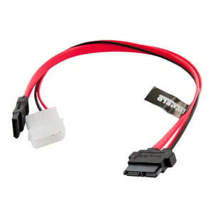 4World 08521 kabel SATA 0,3048 m SATA 13-pin SATA 7-pin + Molex (4-pin) Czarny, Czerwony, Biały