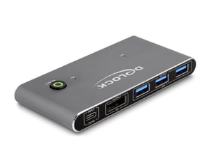 DeLOCK 8K 30 Hz DisplayPort KVM Switch with 5 Gbps USB
