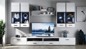 Tuckano Väggskåp 280x193x46 CANADA vit högblank