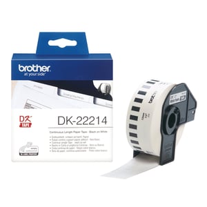 Brother DK-22214 Label Ribbons: Black on White