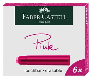 Faber-Castell 185508 Kugelschreiberminen, rosa, 6 Stück