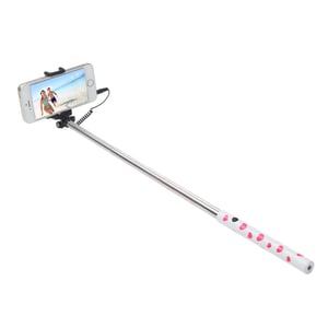 Ultron 173950 Selfie Stick for Smartphones: Pink, Silver, White