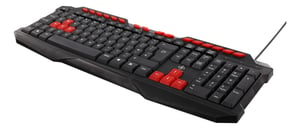 Deltaco GAM-024UK USB QWERTY UK International Keyboard, Black, Orange
