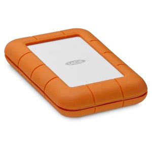 LaCie Rugged Secure externe Festplatte 2 TB, 2,5", USB Typ C 3.2 Gen 1 (3.1 Gen 1), orange, weiß