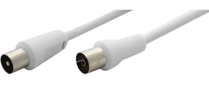 Tecline 1.5m IEC_169-2 M - IEC_169-2 F kabel koncentryczny 1,5 m Biały
